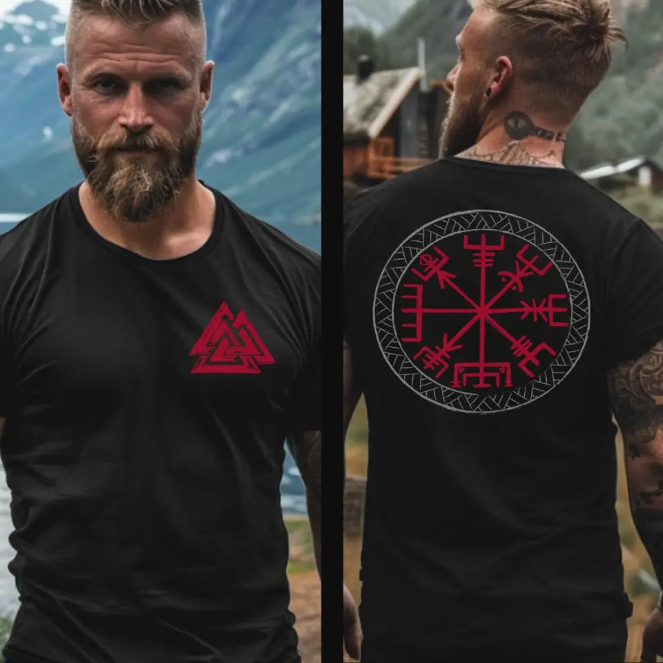 Valknut und Vegvisir T-Shirt