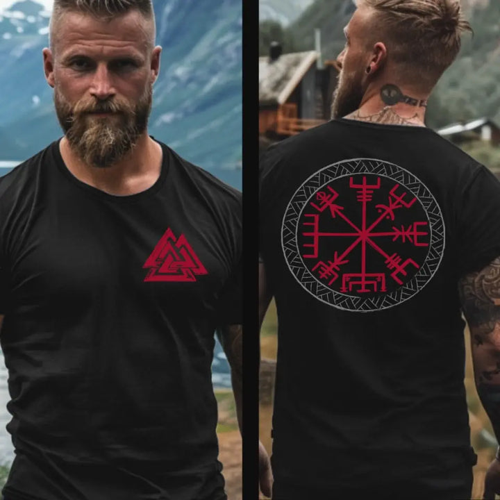 Valknut und Vegvisir T-Shirt